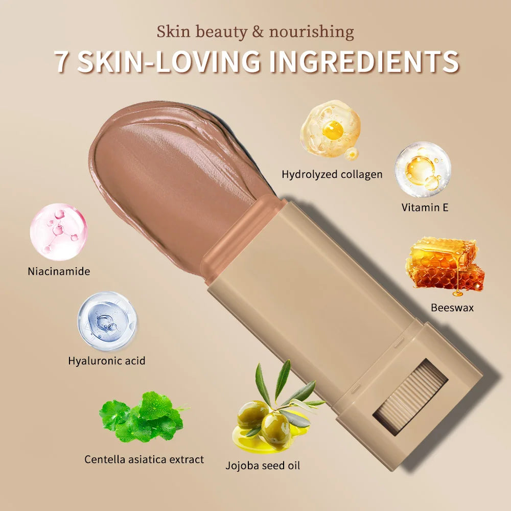 Skin Tint Foundation Stick - Waterproof Serum Makeup Gift