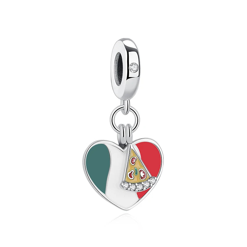 Sterling Silver Travel Charms - London, Paris, Suitcase Beads