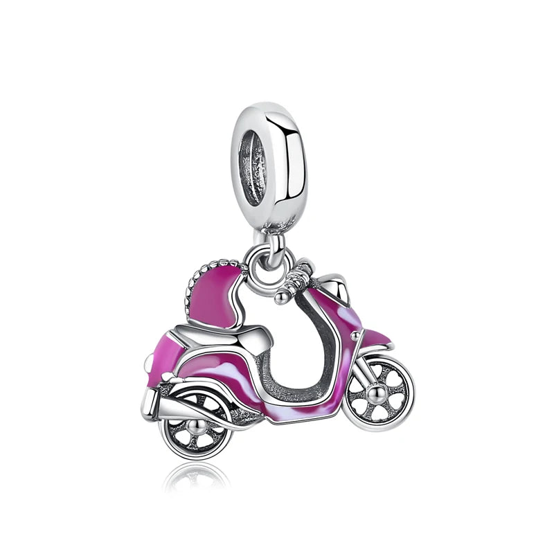 Sterling Silver Travel Charms - London, Paris, Suitcase Beads