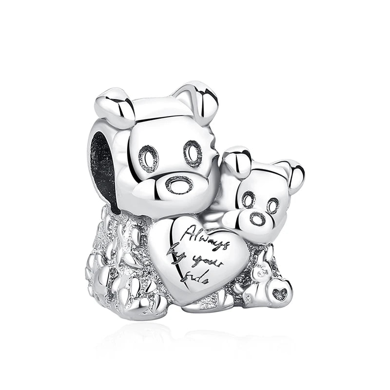 Sterling Silver Pet Paw Print Charms - Dog & Cat Lover Gift