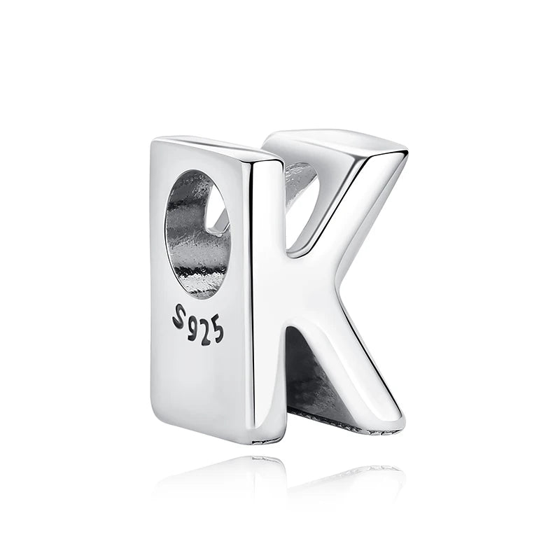Sterling Silver Zodiac & Letter Charms - Personalized Alphabet Beads