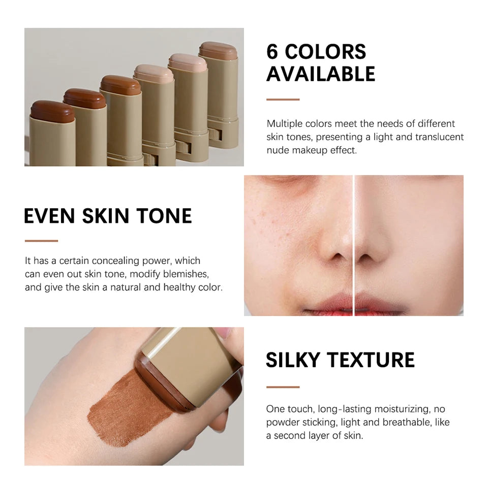 Skin Tint Foundation Stick - Waterproof Serum Makeup Gift