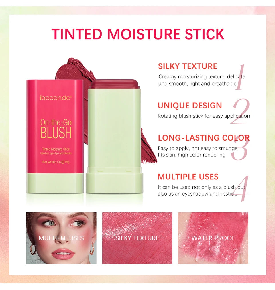 pixiBlush Cosmetic Blush Makeup Products Make Up Blusher Cosmetics Pink Blush in Bar Korean Palette Long lasting Matte Stick