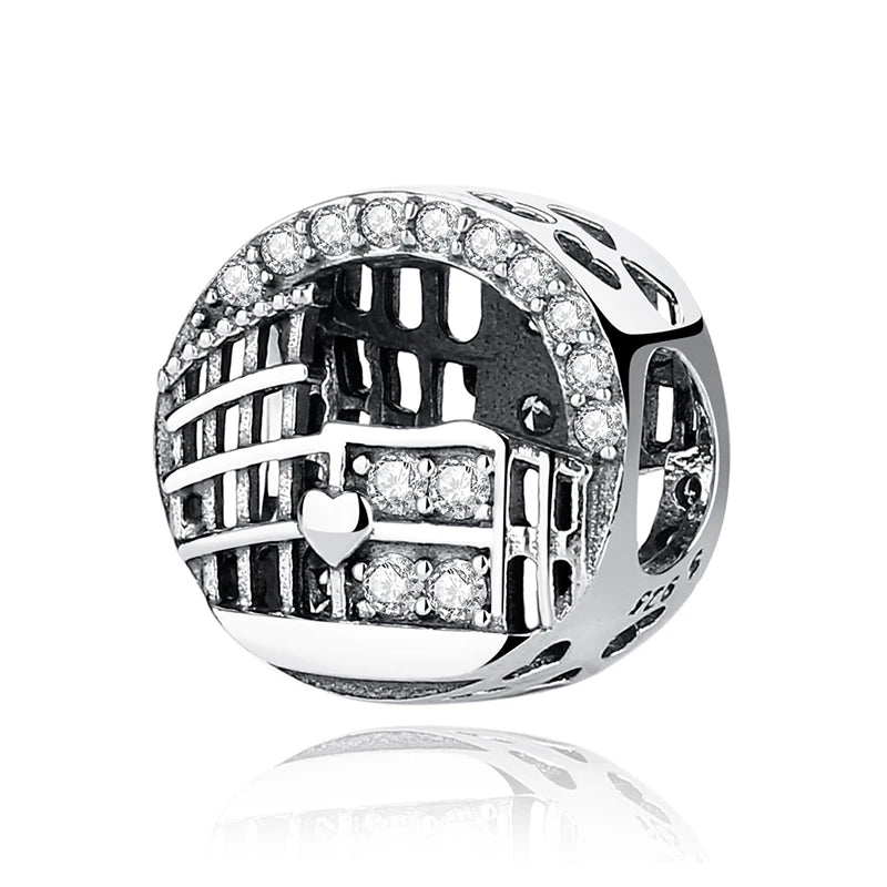 Sterling Silver Travel Charms - London, Paris, Suitcase Beads