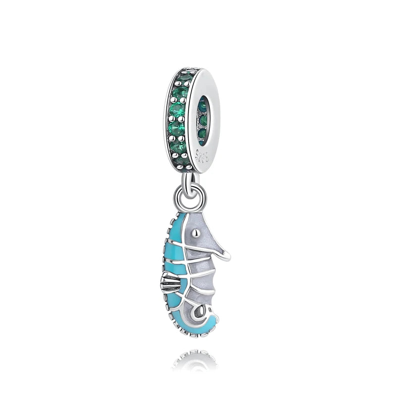 Sterling Silver Ocean Charms - Sea Turtle & Starfish Beads