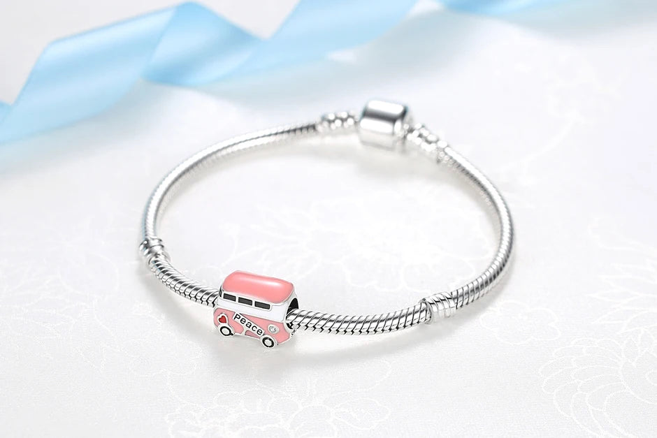 Sterling Silver Travel Charms - London, Paris, Suitcase Beads