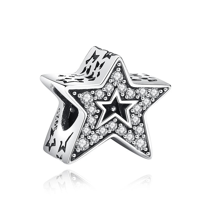 Sterling Silver Celestial Charms - Star, Moon, Sun & Spaceman Beads