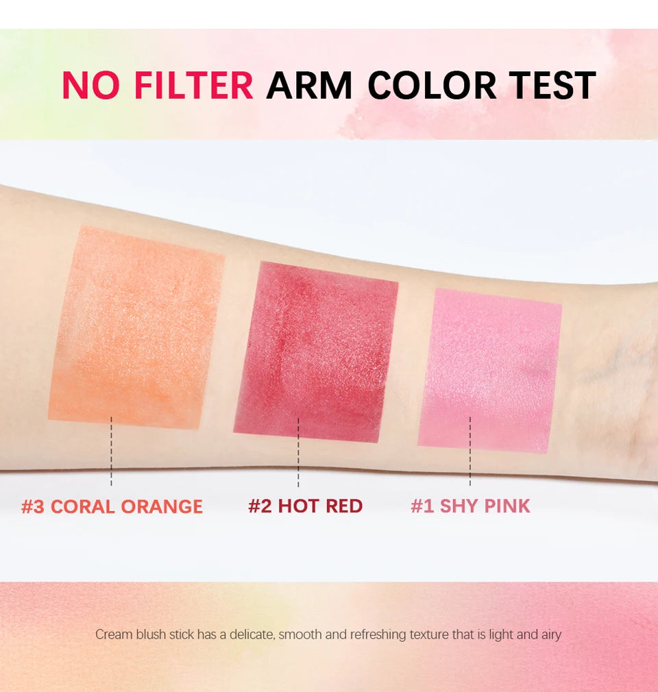 pixiBlush Cosmetic Blush Makeup Products Make Up Blusher Cosmetics Pink Blush in Bar Korean Palette Long lasting Matte Stick