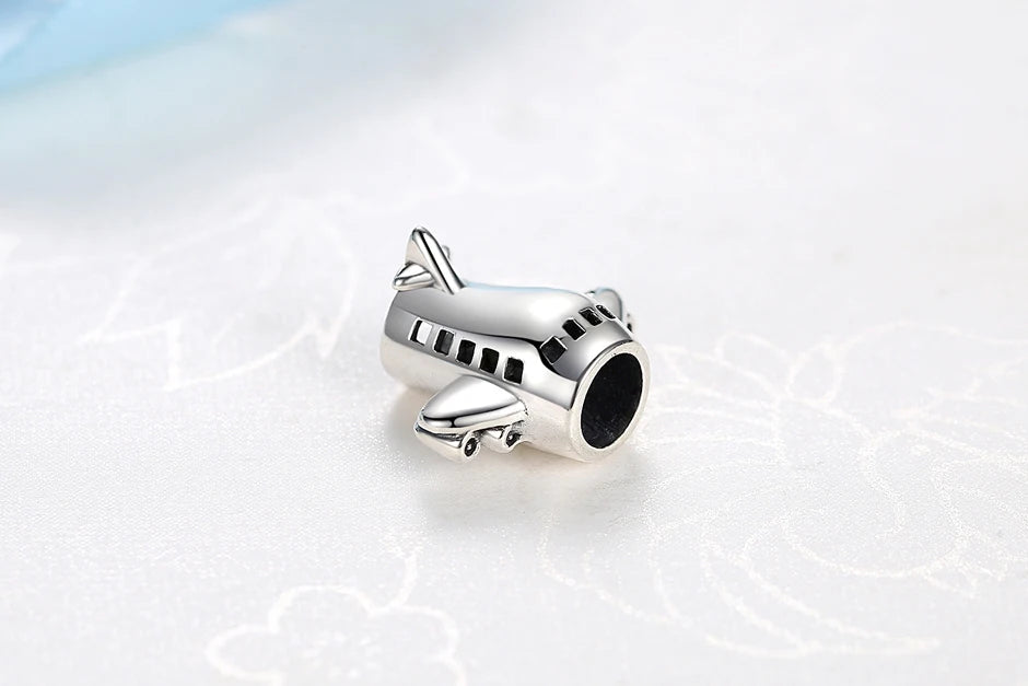 Sterling Silver Travel Charms - London, Paris, Suitcase Beads