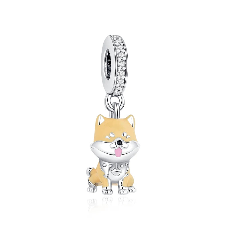 Sterling Silver Pet Paw Print Charms - Dog & Cat Lover Gift