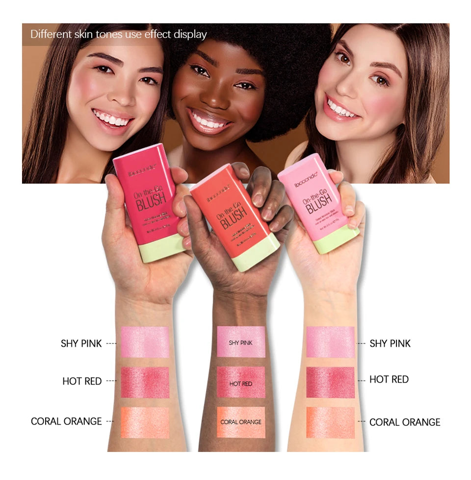 pixiBlush Cosmetic Blush Makeup Products Make Up Blusher Cosmetics Pink Blush in Bar Korean Palette Long lasting Matte Stick