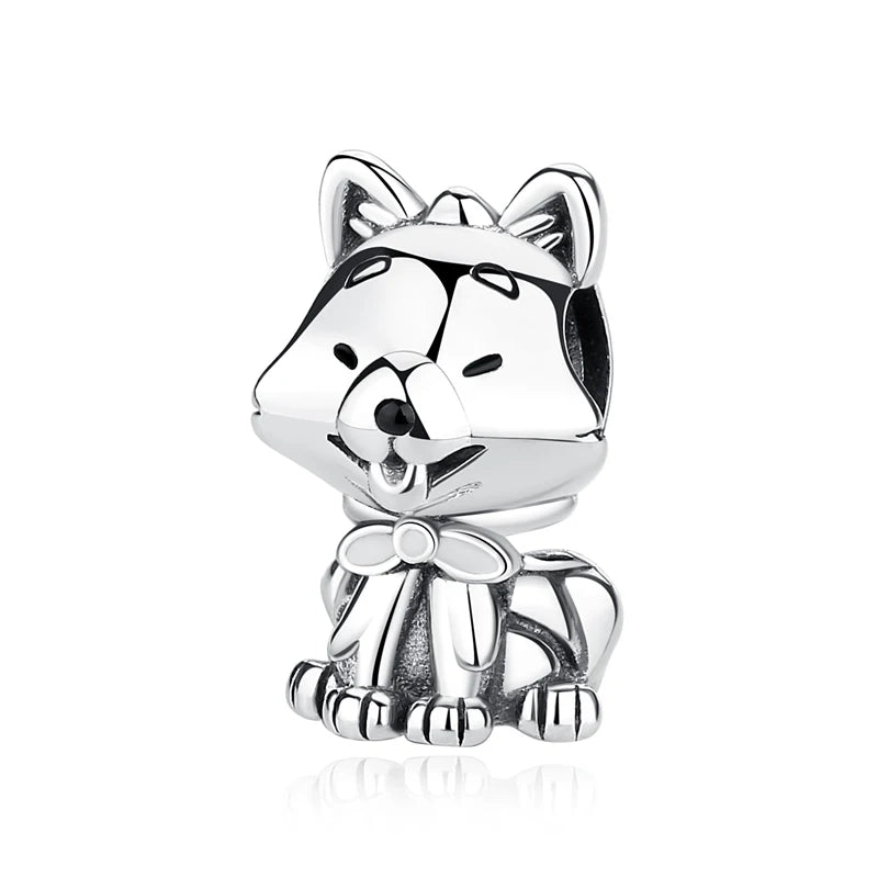 Sterling Silver Pet Paw Print Charms - Dog & Cat Lover Gift