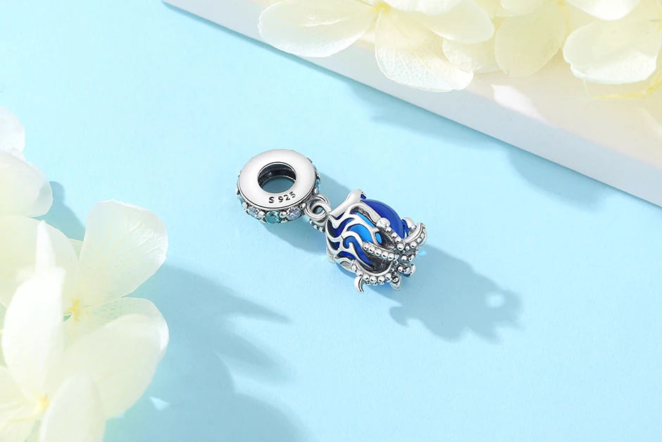 Sterling Silver Ocean Charms - Sea Turtle & Starfish Beads