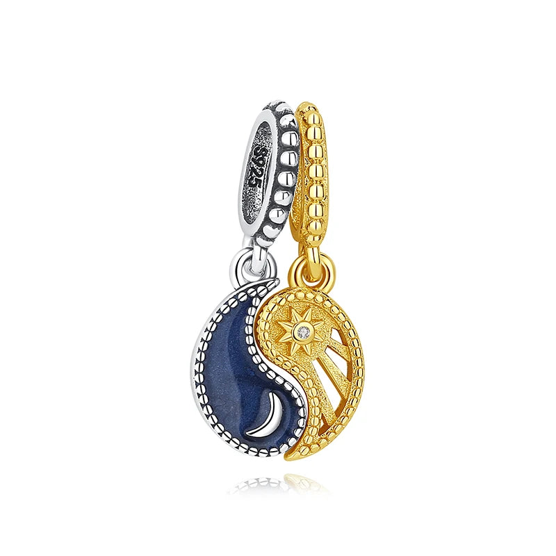 Sterling Silver Celestial Charms - Star, Moon, Sun & Spaceman Beads