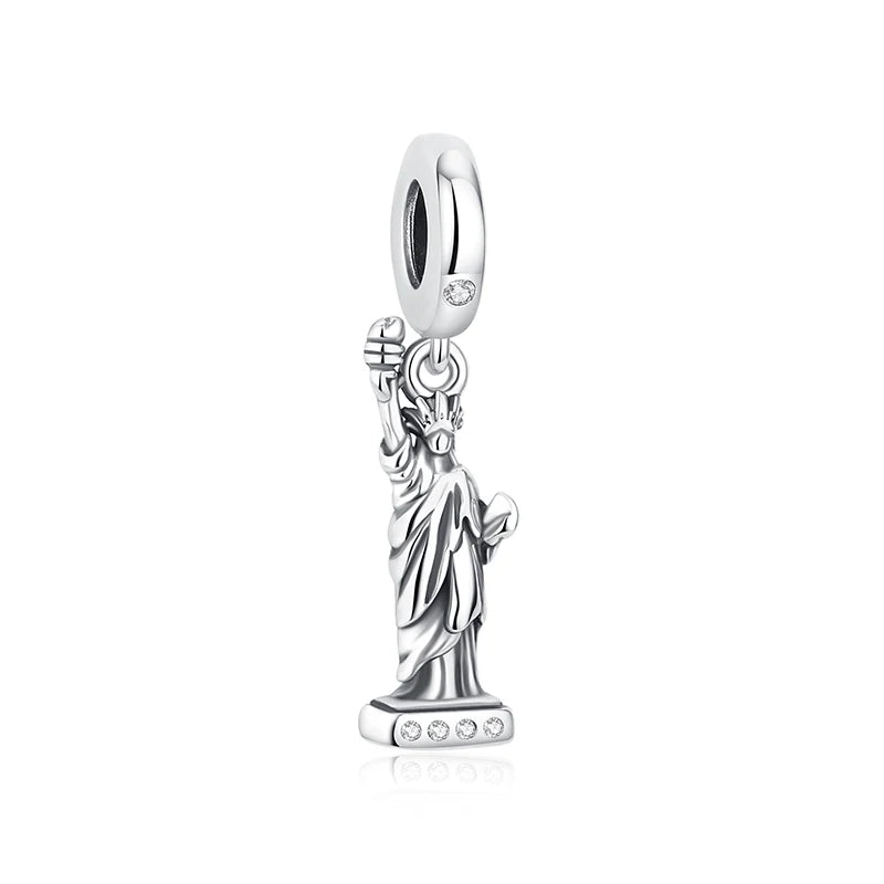 Sterling Silver Travel Charms - London, Paris, Suitcase Beads