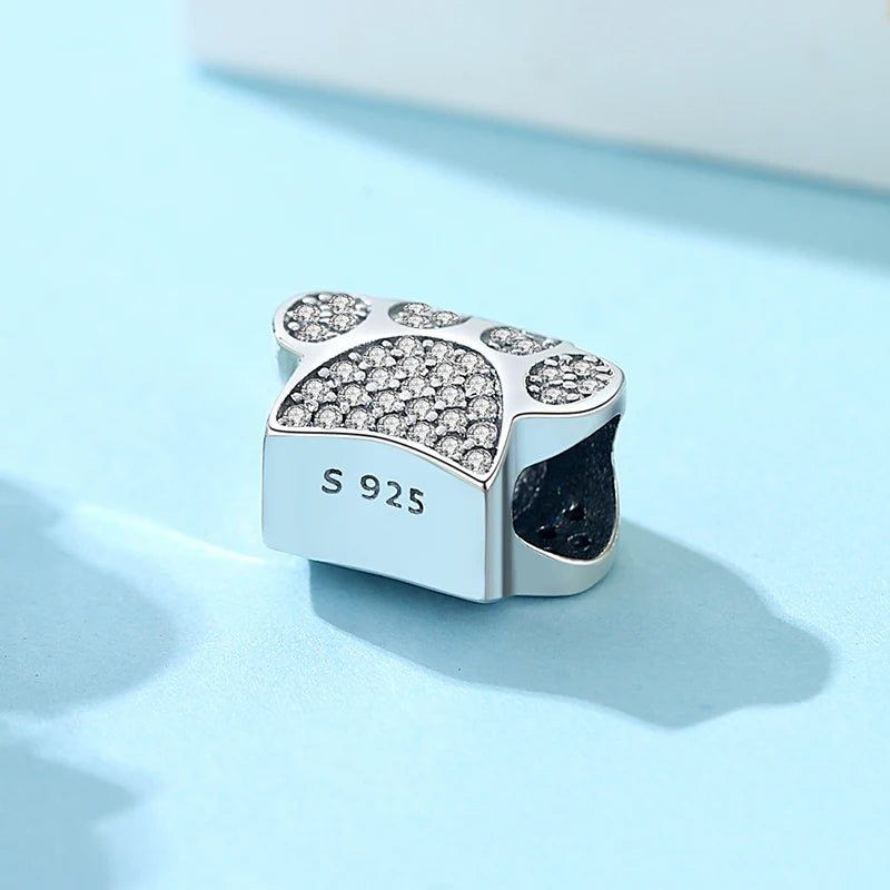 Sterling Silver Pet Paw Print Charms - Dog & Cat Lover Gift