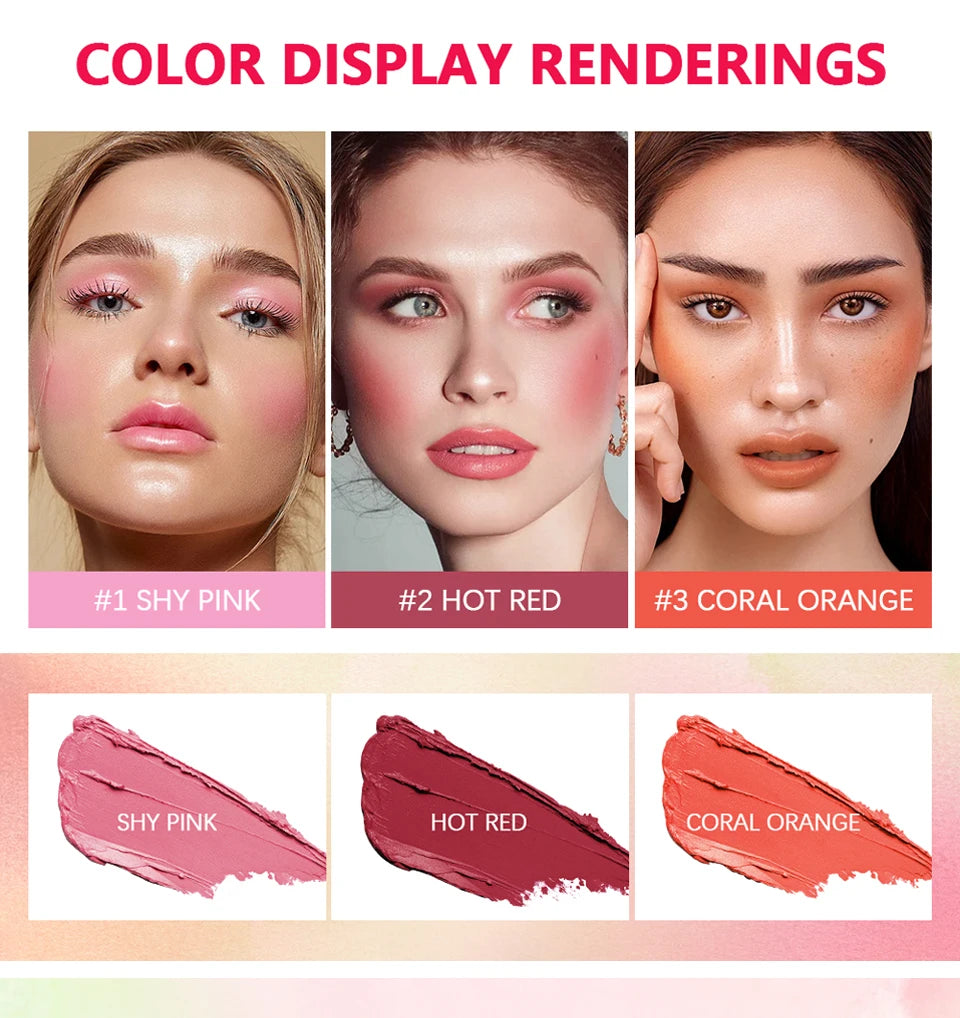 pixiBlush Cosmetic Blush Makeup Products Make Up Blusher Cosmetics Pink Blush in Bar Korean Palette Long lasting Matte Stick