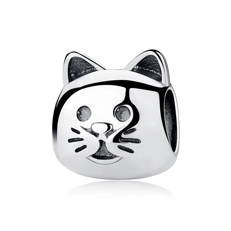 Sterling Silver Pet Paw Print Charms - Dog & Cat Lover Gift
