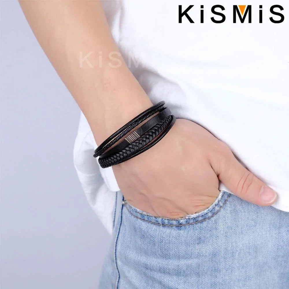 Men's Multilayer Leather Bracelet - Birthday Gift