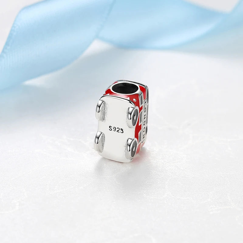 Sterling Silver Travel Charms - London, Paris, Suitcase Beads