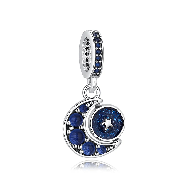 Sterling Silver Celestial Charms - Star, Moon, Sun & Spaceman Beads
