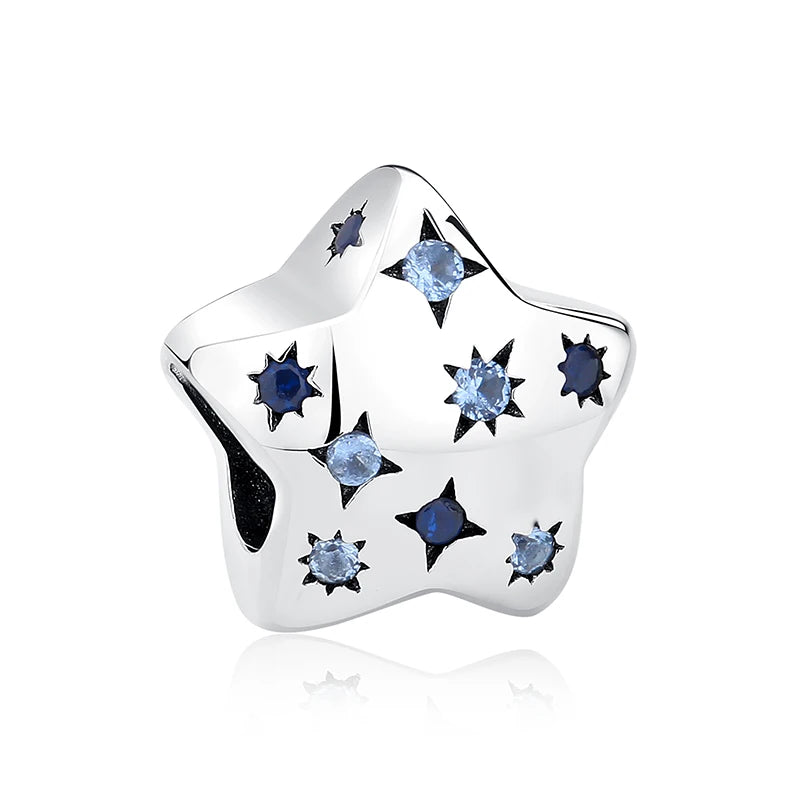 Sterling Silver Celestial Charms - Star, Moon, Sun & Spaceman Beads