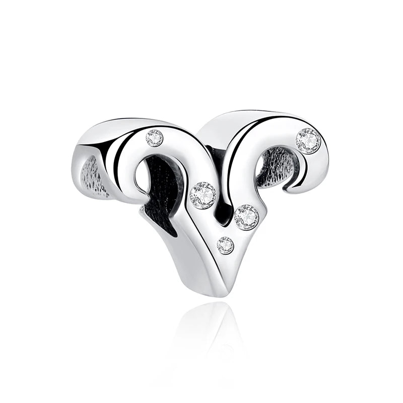 Sterling Silver Zodiac & Letter Charms - Personalized Alphabet Beads