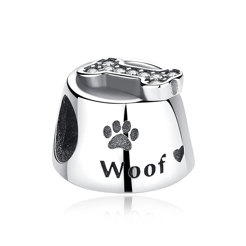 Sterling Silver Pet Paw Print Charms - Dog & Cat Lover Gift