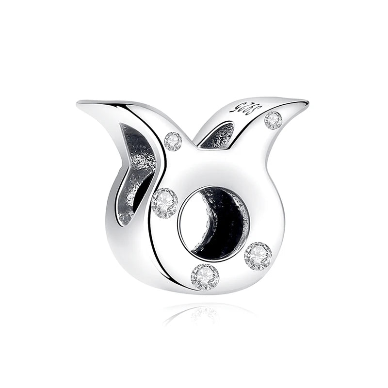 Sterling Silver Zodiac & Letter Charms - Personalized Alphabet Beads