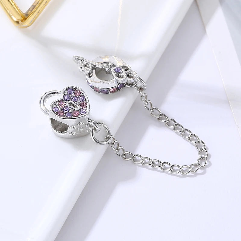 Heart Charm Beads for Bracelets - Family Love Collection