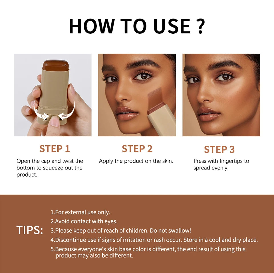 Skin Tint Foundation Stick - Waterproof Serum Makeup Gift
