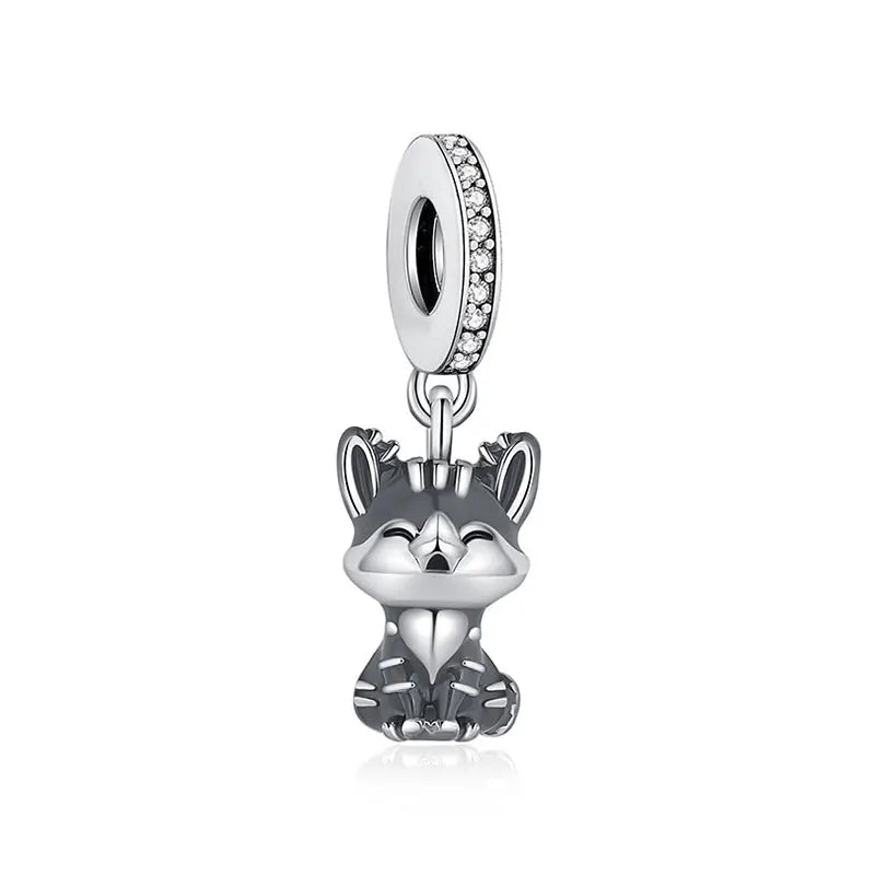 Sterling Silver Pet Paw Print Charms - Dog & Cat Lover Gift